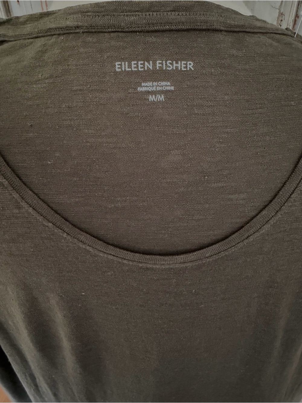 NWT Eileen Fisher Olive Green Sleeveless Maxi Dress medium - Picture 7 of 7